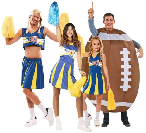 Cheerleaders Group with Rugby Ball