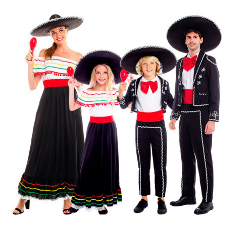 	Group of black and red Mexicans