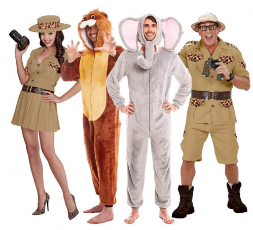 Group of explorers in the Savannah