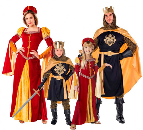 Group of golden medievals