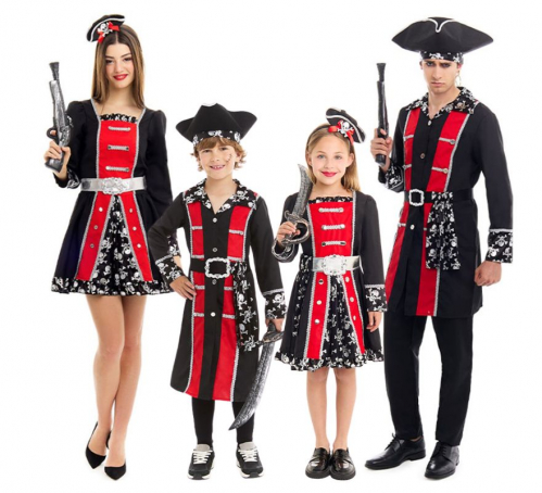 Group of pirates with jackets