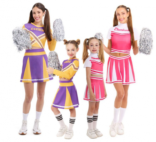 Group of rival cheerleaders