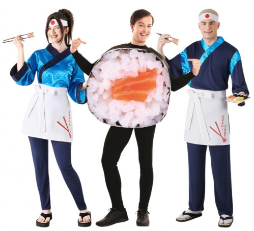 Grupo de amantes do sushi