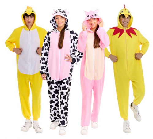 Grupo de animais da fazenda