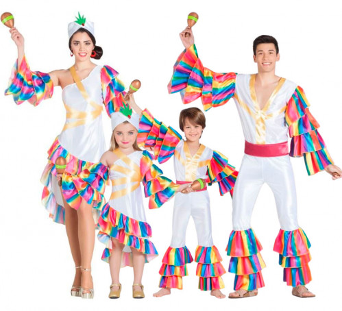 Grupo de dançarinos multicoloridos 