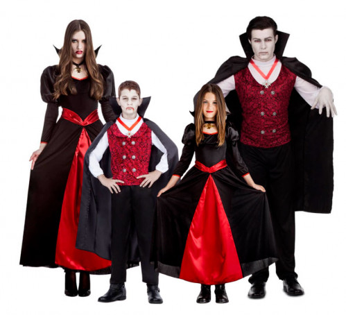 Grupo de vampiros com coletes	