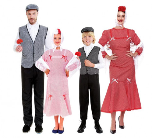 Grupo ou família de chulapos e chulapas	