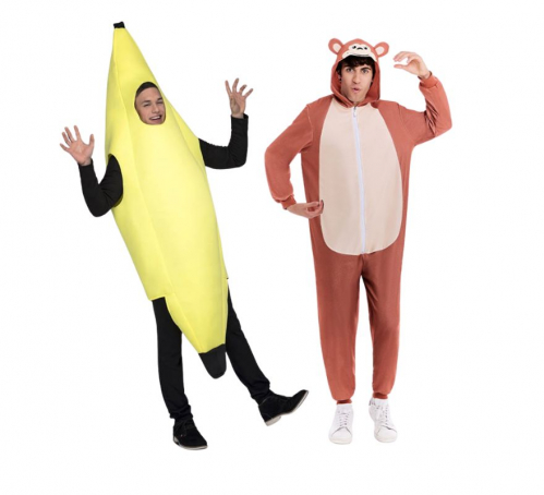 Par de banana e macaco