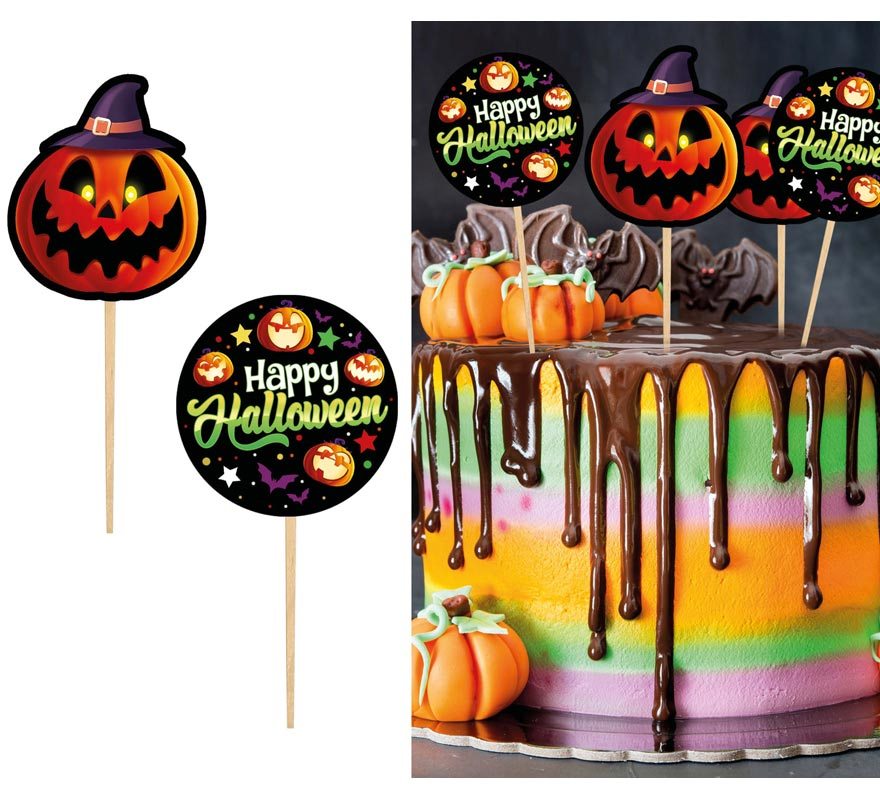 12 Decorative Toothpicks with Pumpkin paper 6 cm 12 Decorative Toothpicks with Pumpkin paper 6 cm
