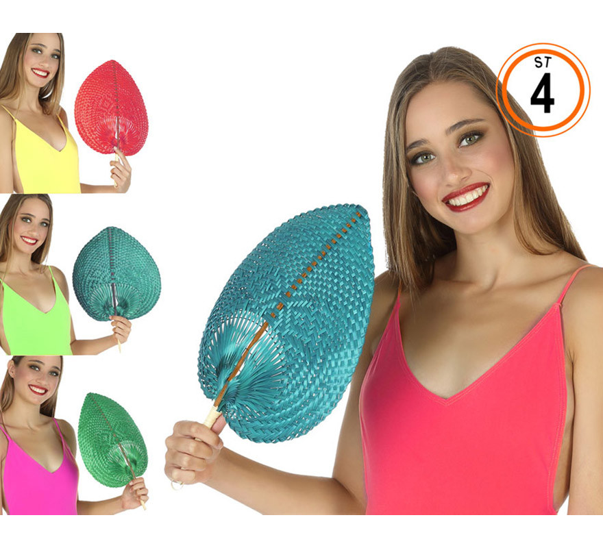 Leque em forma de folha em cores sortidas