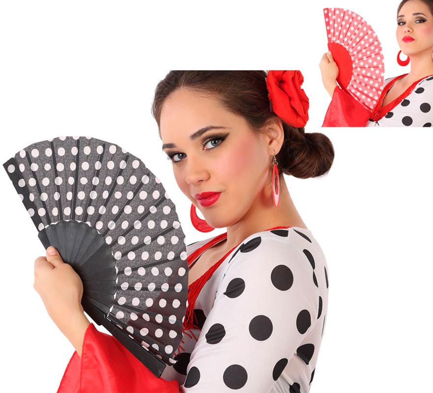 Ventilador com bolinhas em várias cores