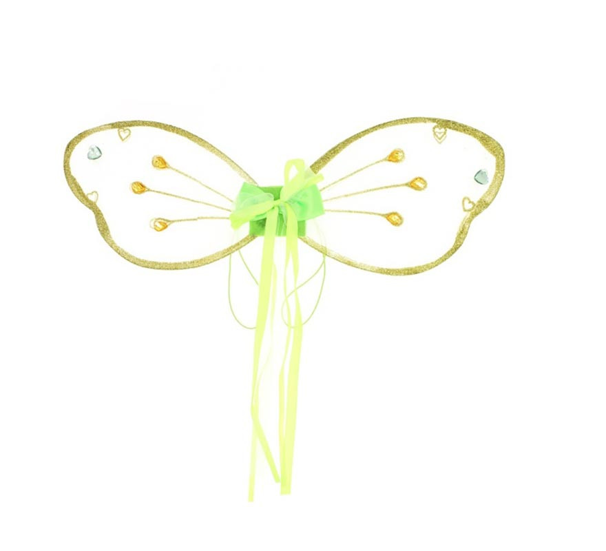 Green and gold fairy wings