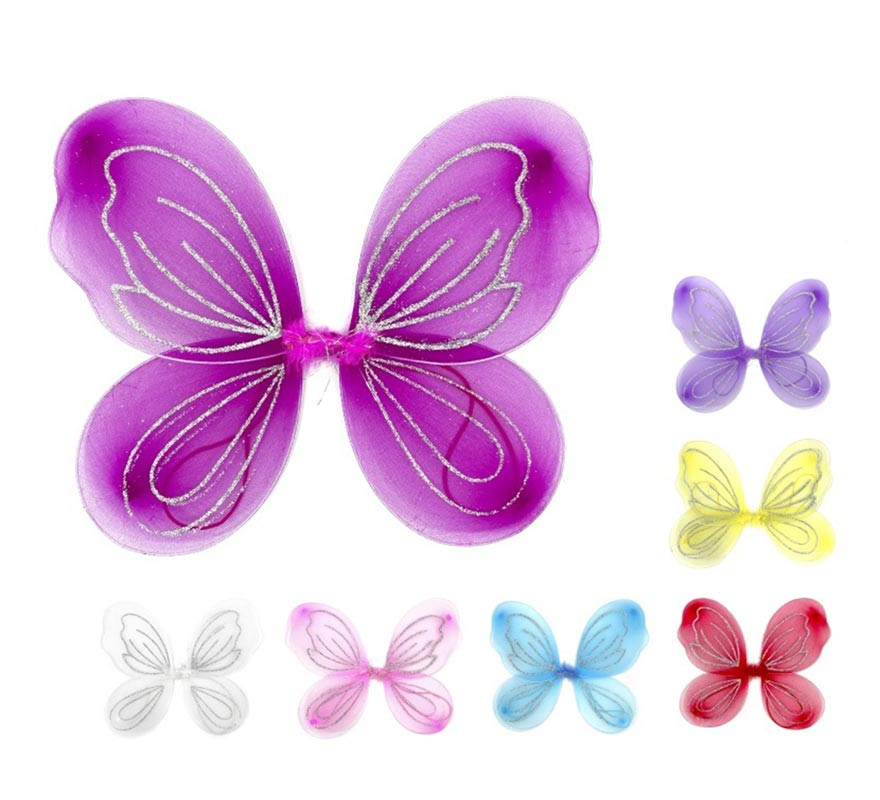 Asas de borboleta de 40 cm em cores sortidas Asas de borboleta de 40 cm em cores sortidas