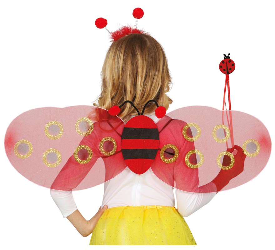 Ladybug Wings with Headband and Wand 78x26 cm