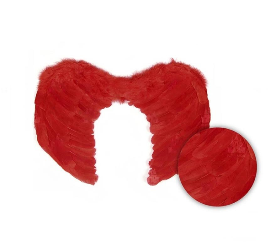 Medium Red Feather Wings of 60x45 cm