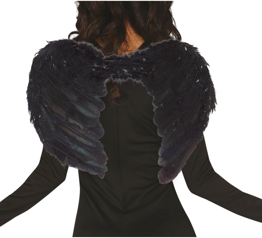 50 cm black feather wings. for halloween 50 cm black feather wings. for halloween