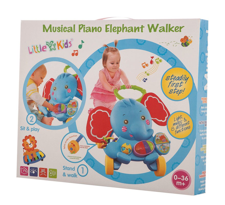 Caminhante de elefantes de atividade com luz e som 45x50x40 cm