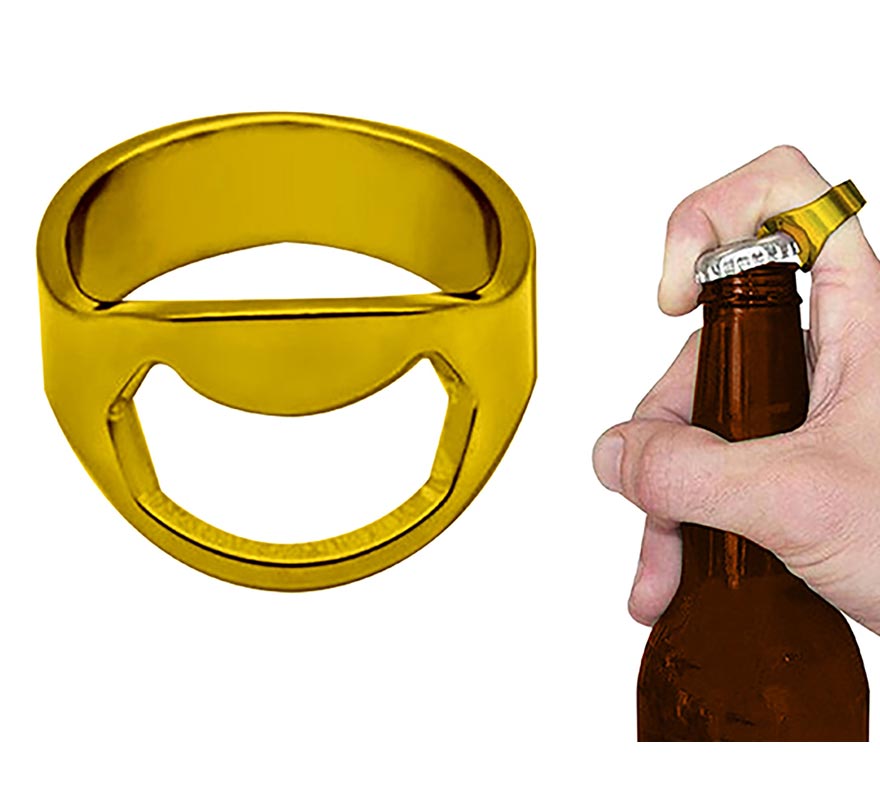 Gold Bottle Opener Ring