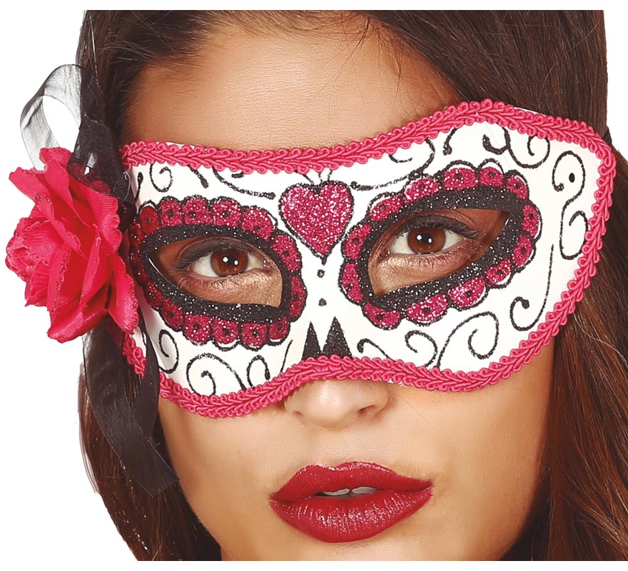 Pink Day of the Dead Mask