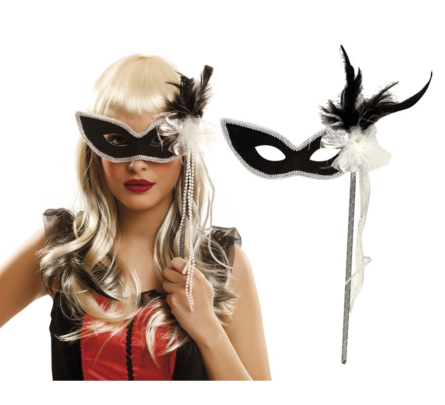 Deluxe Venetian Mask with stand