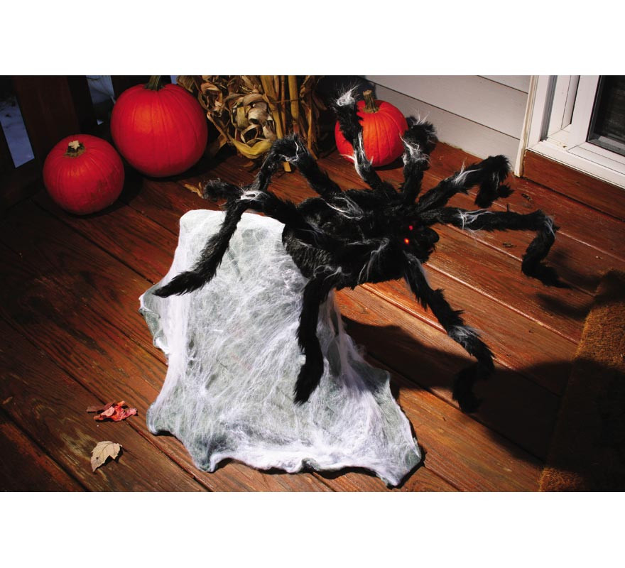 Giant hairy spider with light, sound and movement, 91 cm