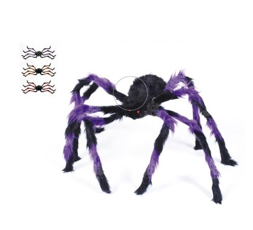125cm Purple and Black Hairy Spider