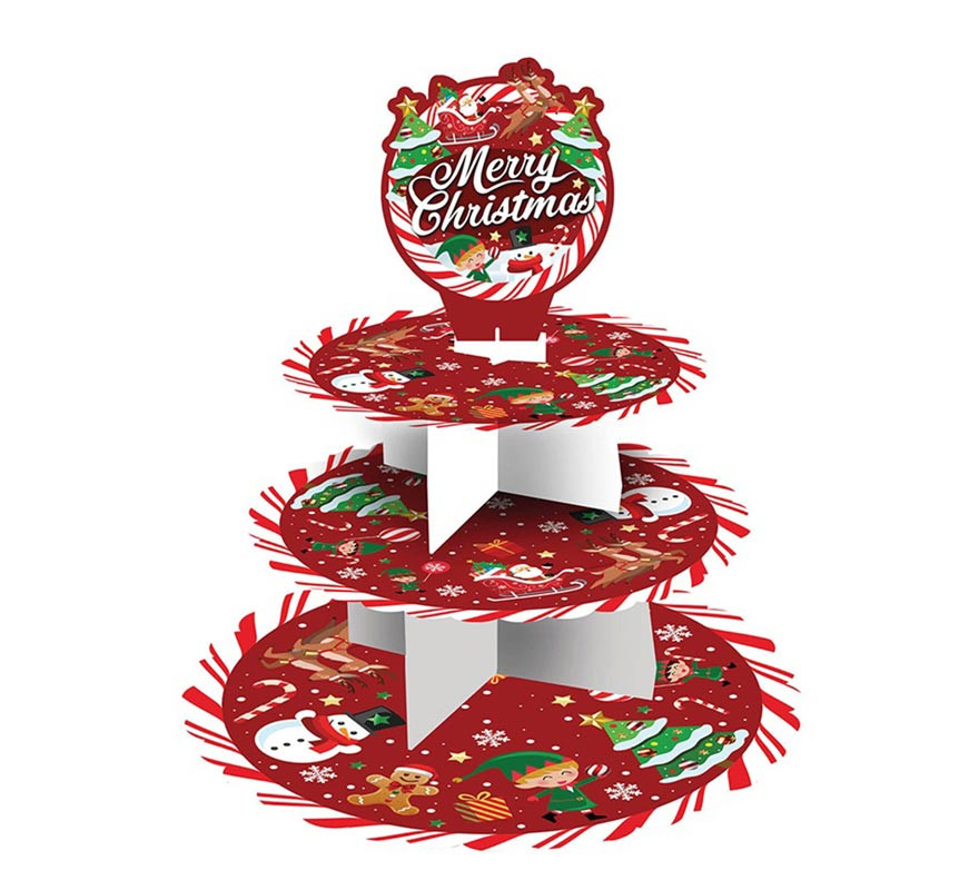 Merry Christmas 3 Tier Tray 40x30 cm Merry Christmas 3 Tier Tray 40x30 cm