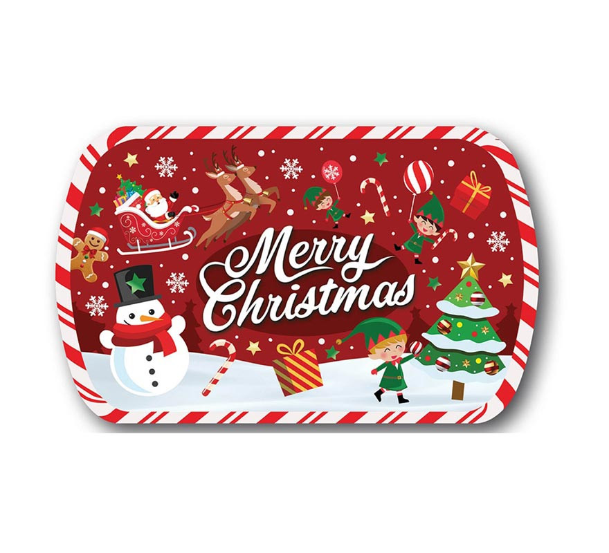 Merry Christmas pvc tray 39x24 cm