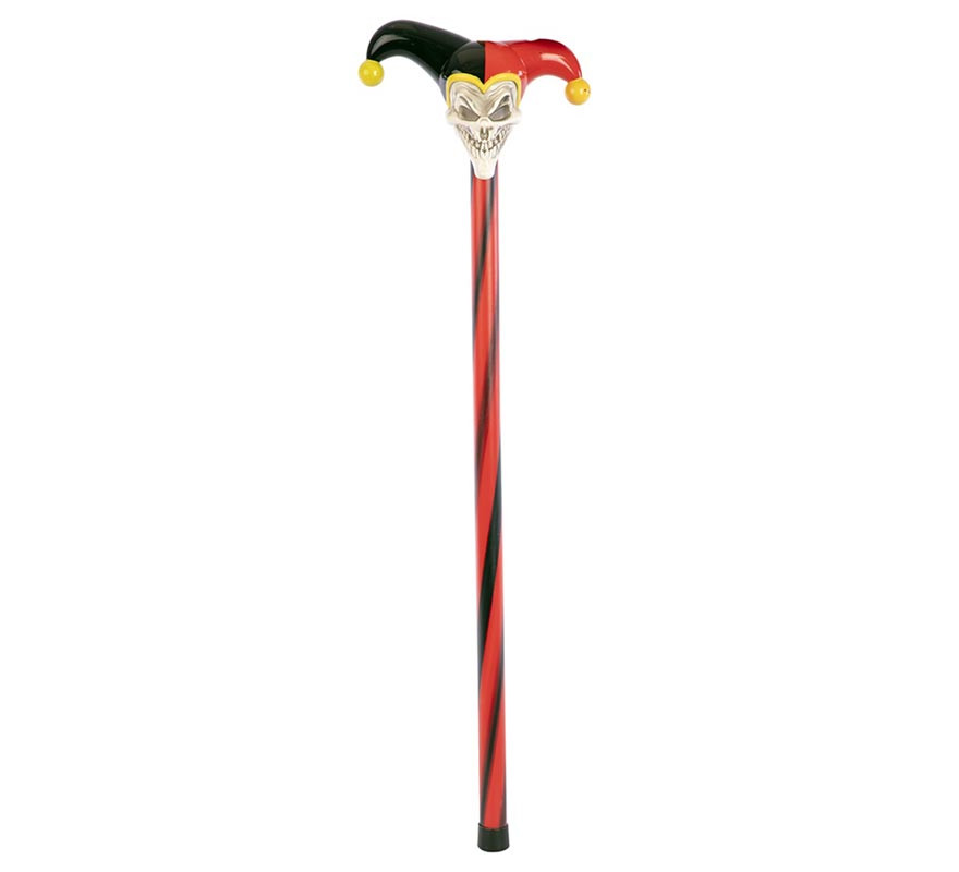 Red and black Harlequin walking stick 75x20.3 cm
