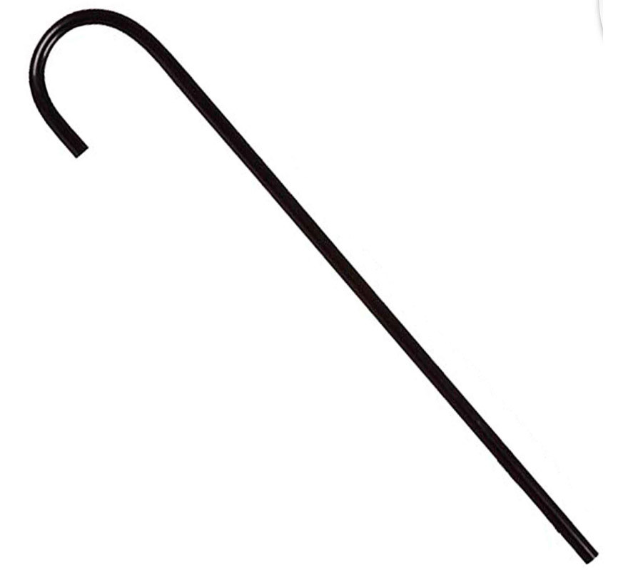 Black Chaplin plastic cane 80 cm