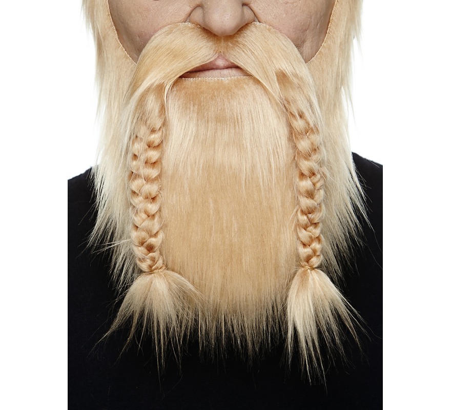 Bigode com barba loira clara