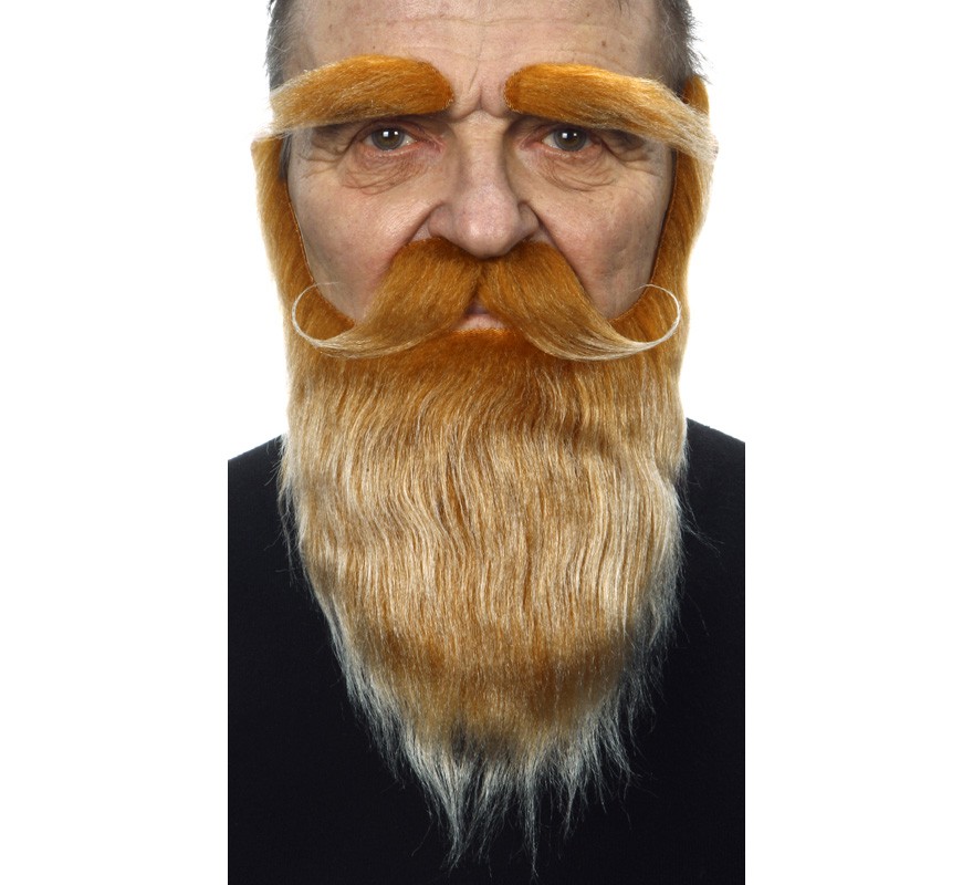 Mustache with Brown Beard and Eyebrows Mustache with Brown Beard and Eyebrows