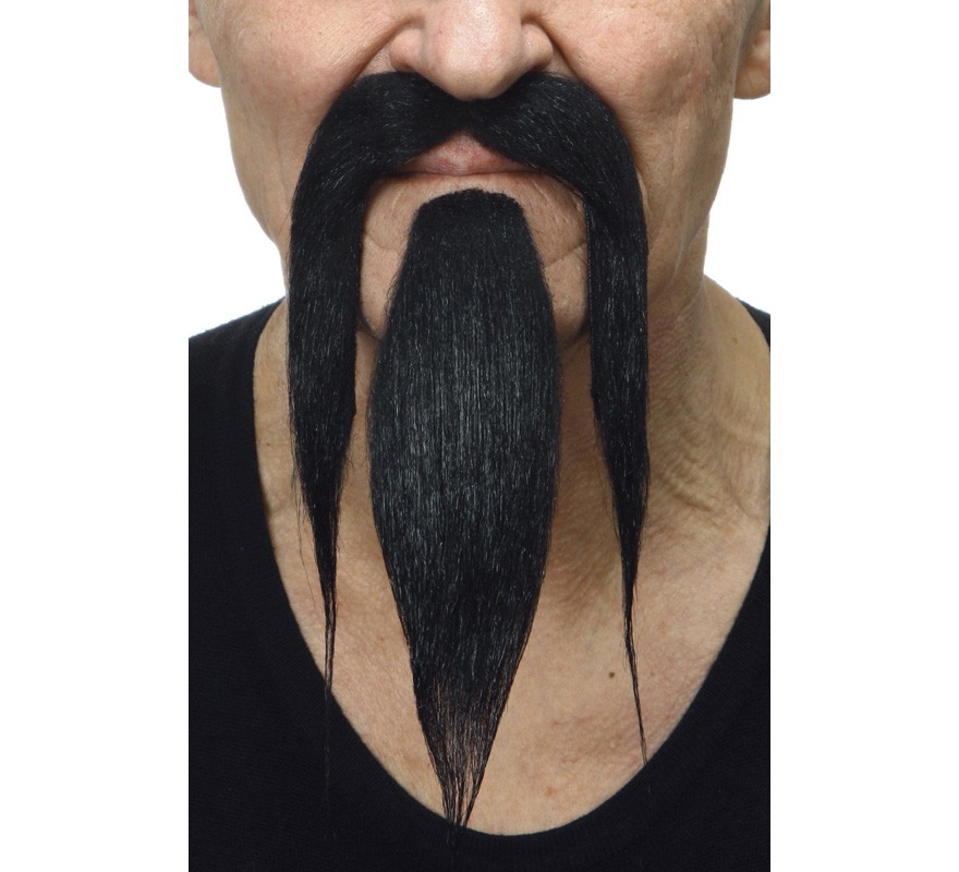 Mustache with black goatee