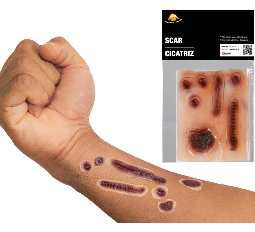 Blister com 6 cicatrizes de látex