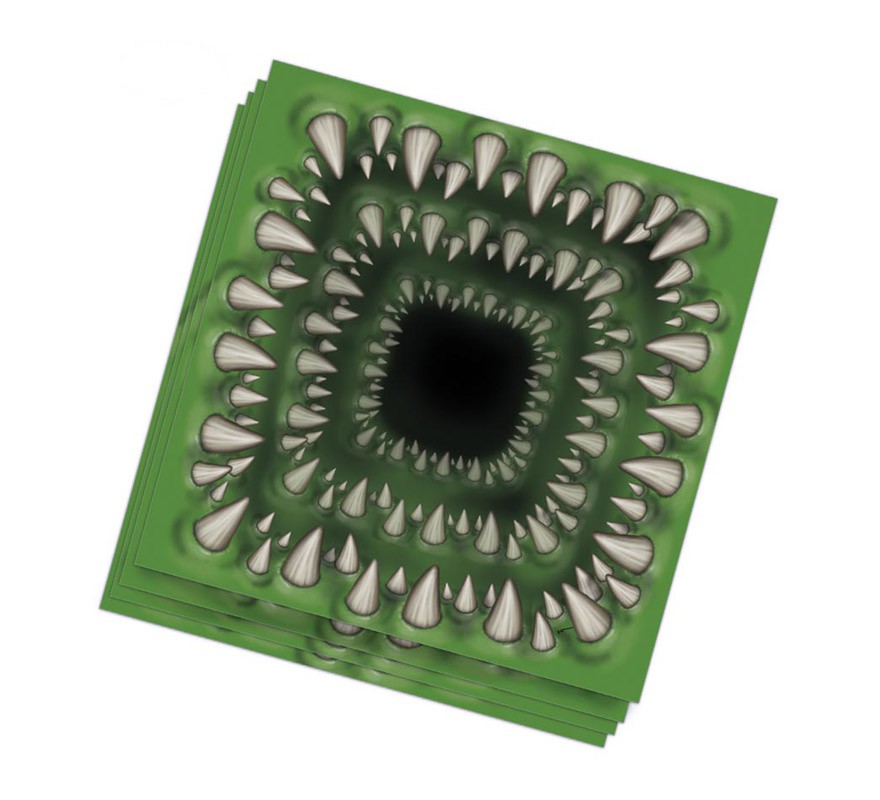 Bolsa 20 Guardanapos 33X33cm Boca com Dentes Bolsa 20 Guardanapos 33X33cm Boca com Dentes