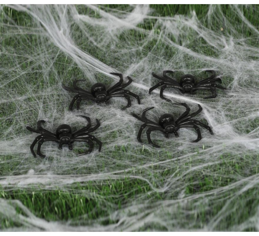 Bag of 4 Spiders 8 Cm Bag of 4 Spiders 8 Cm