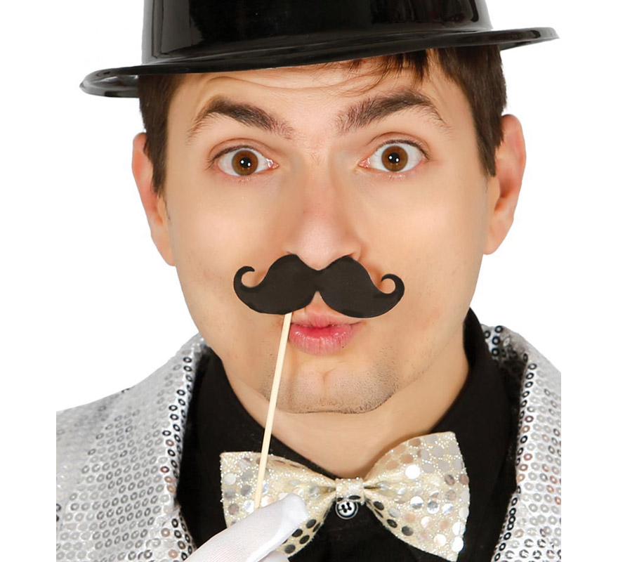 Saco de 6 bigodes com bastão ideal para photocall