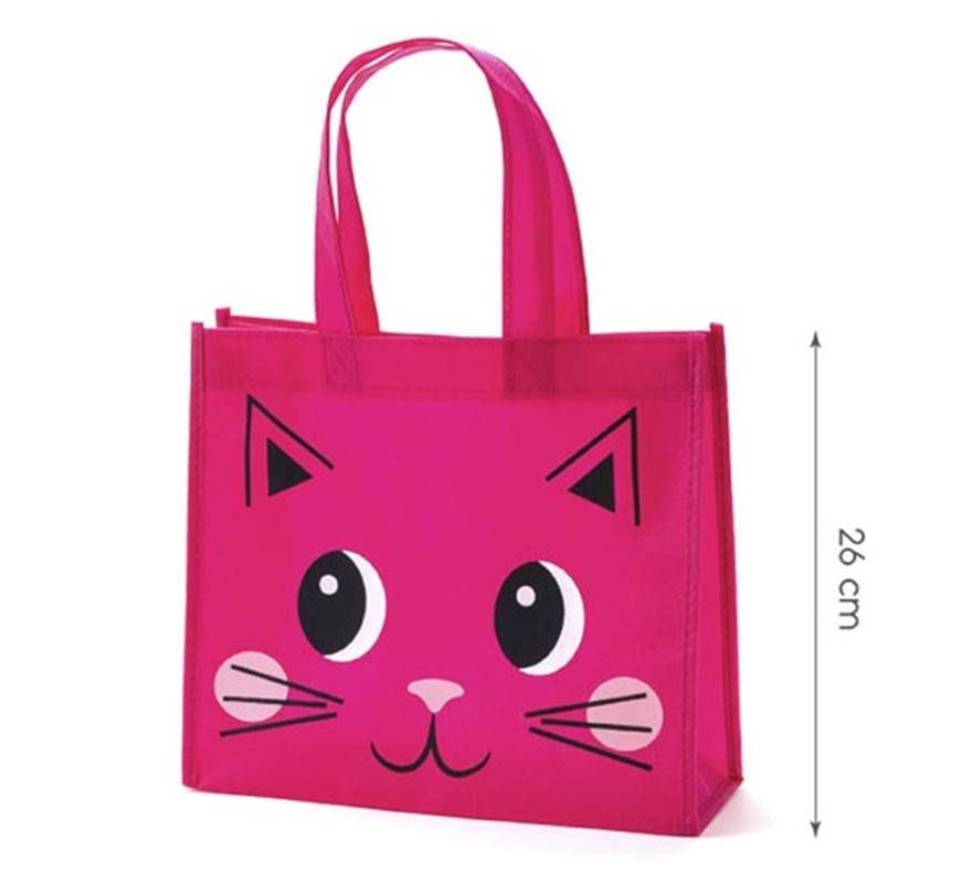 Bolsa Gato Fúcsia 26x23x10 cm