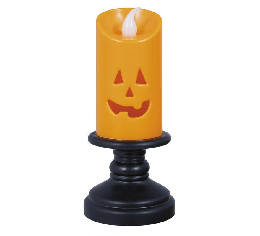 Caixa de 12 velas laranja com luz de 12,5 cm Caixa de 12 velas laranja com luz de 12,5 cm