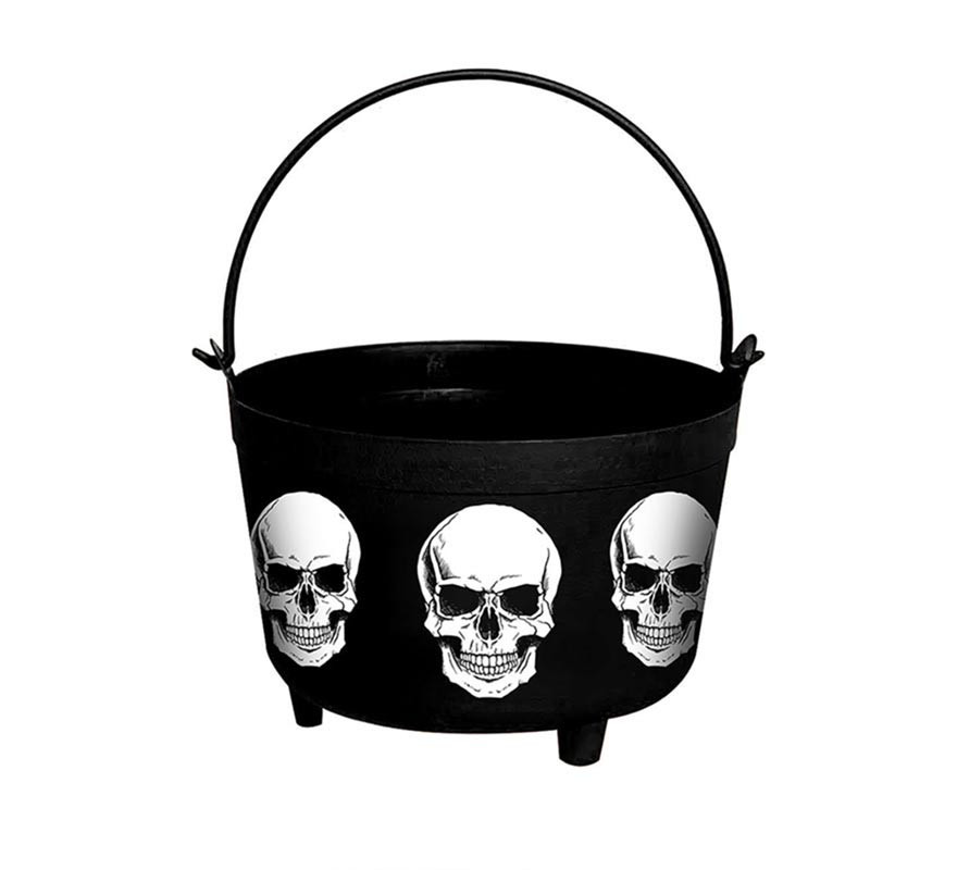 Caldeirão de Caveira Temível 24x23x15 cm
