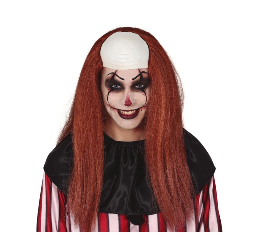 Palhaço Careca com Cabelo Castanho