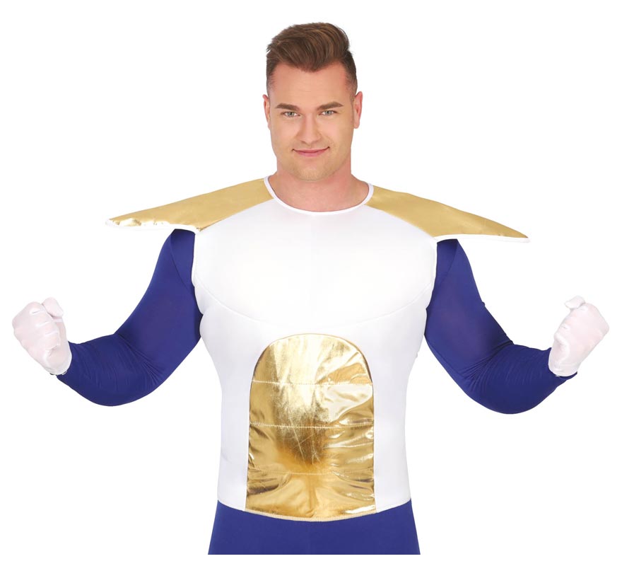 Camisa adulta com armadura de guerreiro Saiyan