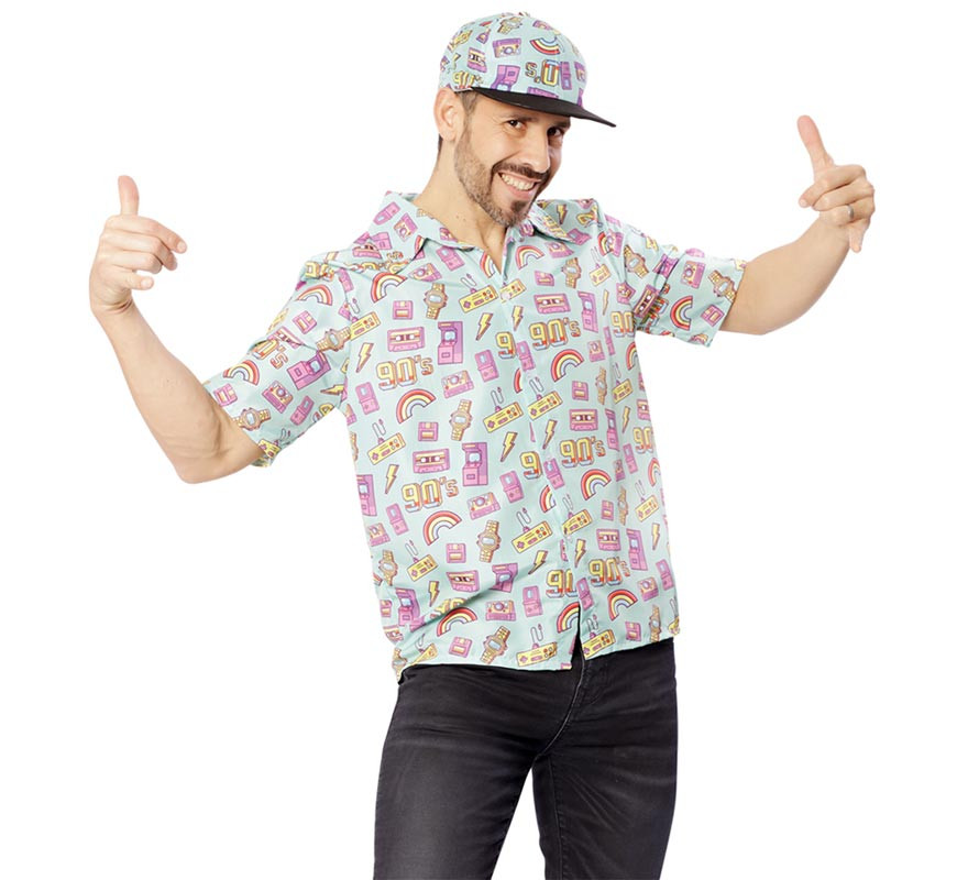 Blue 90s shirt for men