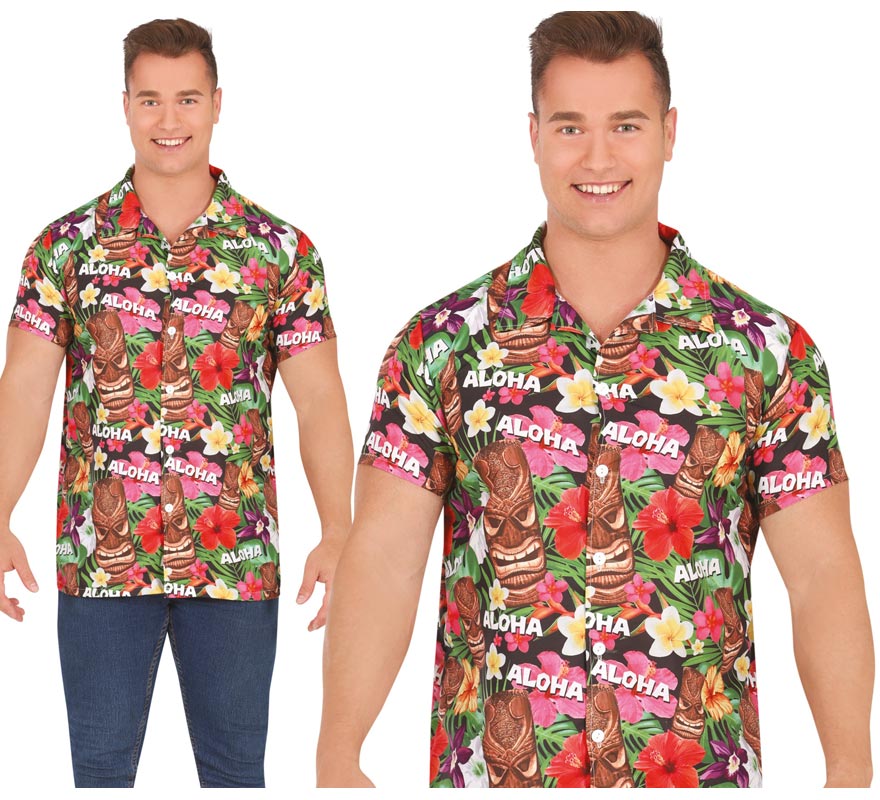 Adult Hawaii Aloha Floral Print Shirt Adult Hawaii Aloha Floral Print Shirt