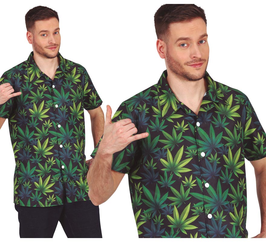 Camisa Adulto Maconha Verde Escuro