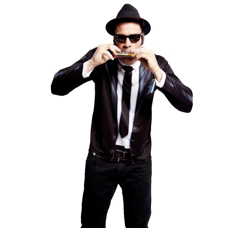 T-shirt de bluesman para homem T-shirt de bluesman para homem