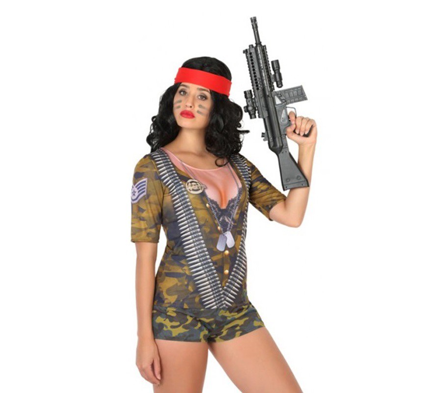 Camouflage Soldier costume t-shirt for women