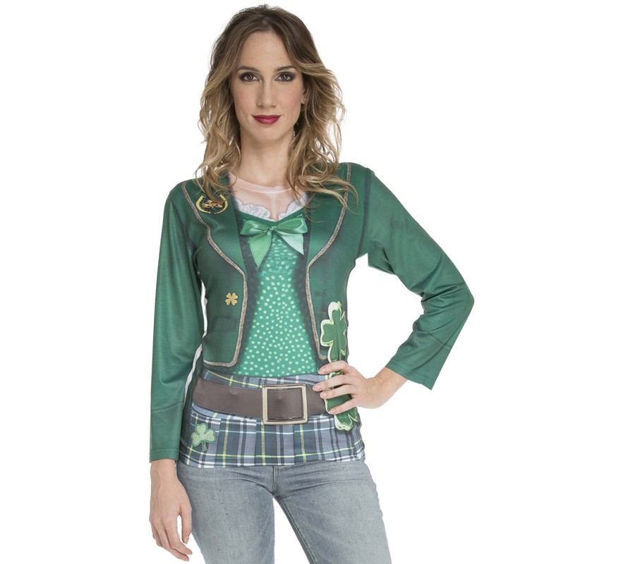 Fato de duende irlandês Saint Patrick para mulher