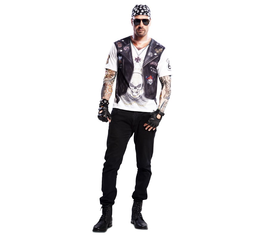 T-shirt de motoqueiro para homem T-shirt de motoqueiro para homem