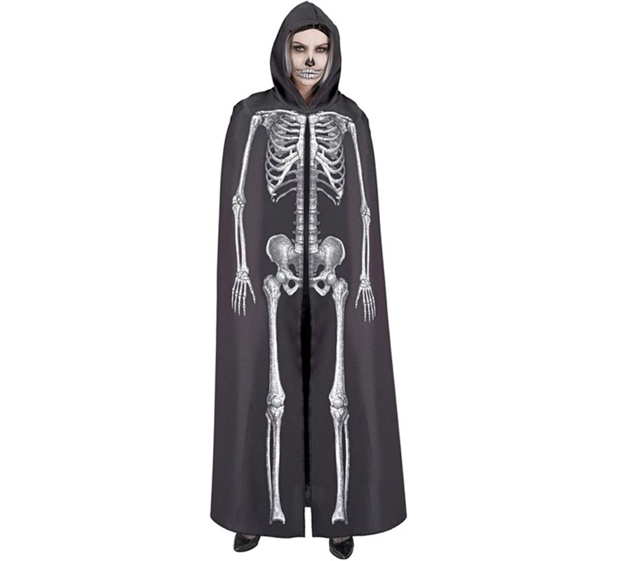 145cm Hooded Skeleton Cape